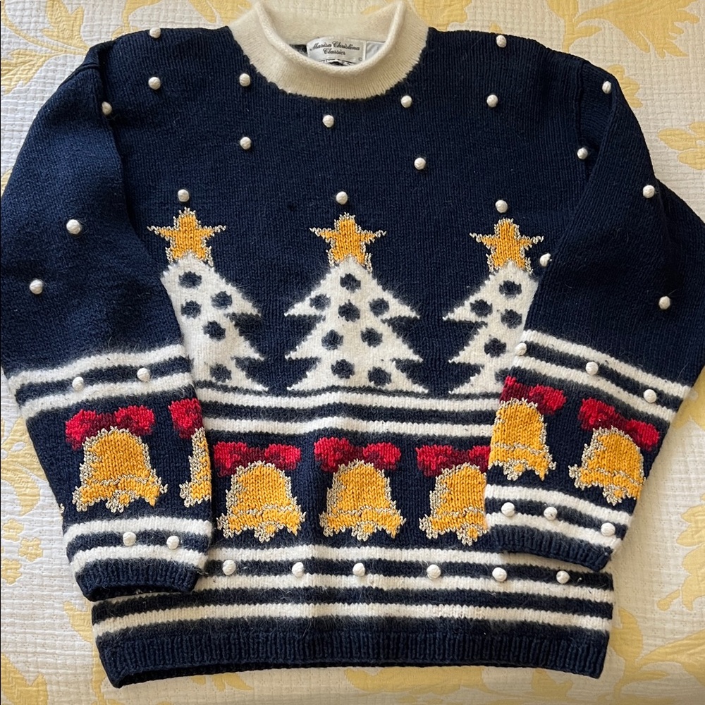 Marisa Christina Navy and Cream Sweater